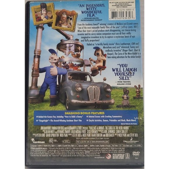 Wallace & Gromit: The Curse of the Were-Rabbit (DVD, 2005) - Picture 2 of 2
